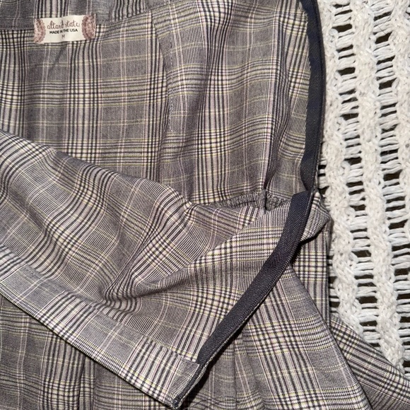 Altar'd State Checkered Mini Skirt in Gray - Picture 3 of 3